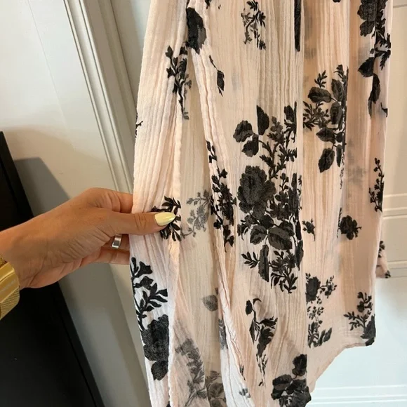 Free people Forget Me Not Gauze Cotton Midi Romantic Dress Size S - Picture 6 of 7